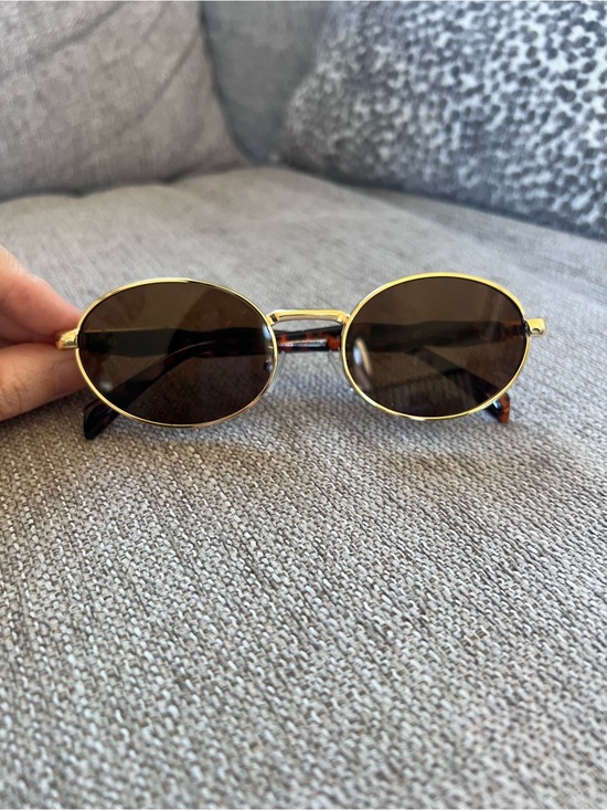 Prada PR 65ZS Gold Frame Sunglasses with Brown Lenses and Tortoiseshell Temples main image 8